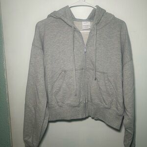 Gray Zip-Up Hoodie